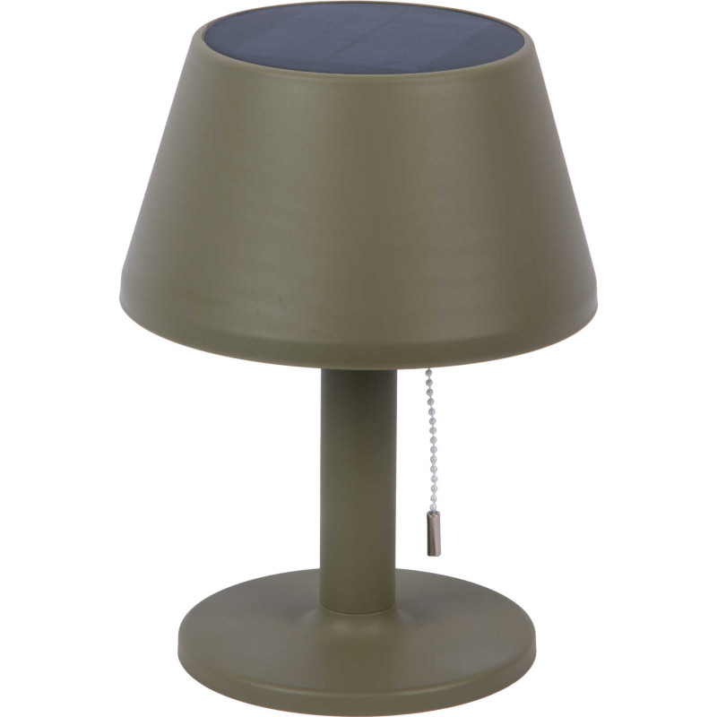 Lampe solaire de table vert olive en...