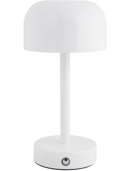 Lampe de table LED rechargeable blanche en fer Ø12,5x24,5...