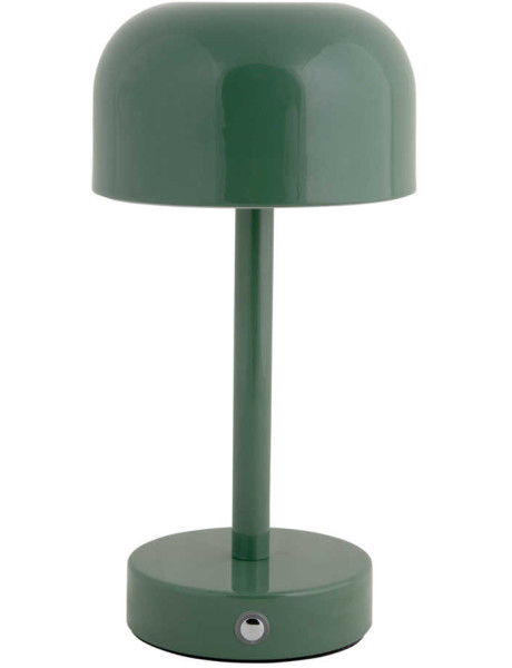 Lampe de table LED rechargeable vert jungle en fer James