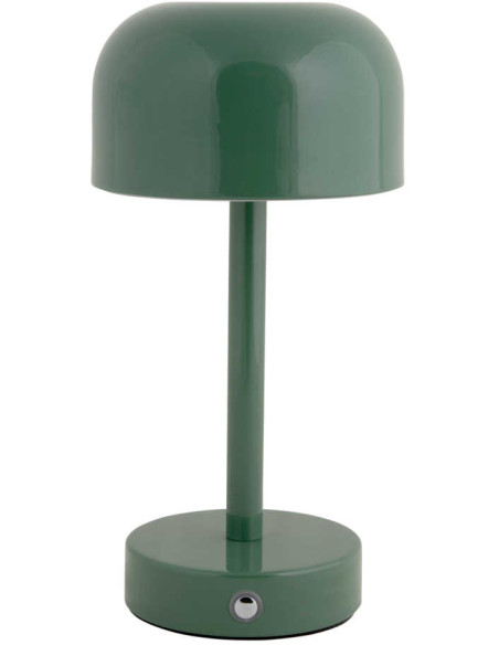 Lampe de table LED rechargeable vert jungle en fer James