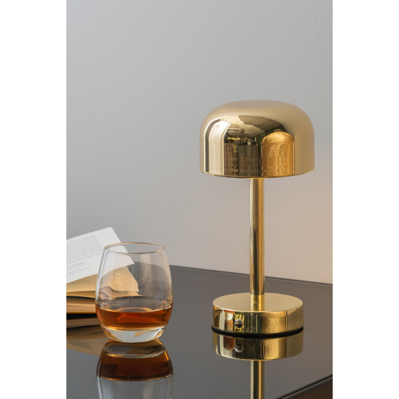 Lampe de table LED rechargeable dorée...
