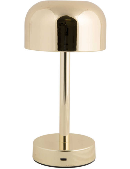 Lampe de table LED rechargeable dorée Ø12,5x24,5 cm James