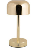 Lampe de table LED rechargeable dorée Ø12,5x24,5 cm James