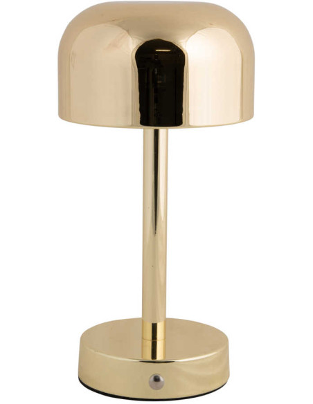 Lampe de table LED rechargeable dorée Ø12,5x24,5 cm James