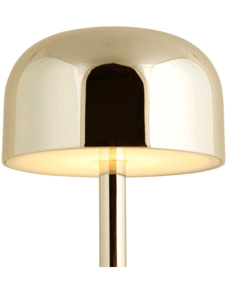 Lampe de table LED rechargeable dorée Ø12,5x24,5 cm James