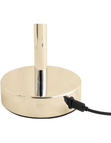 Lampe de table LED rechargeable dorée Ø12,5x24,5 cm James