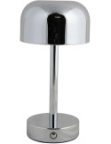 Lampe de table LED rechargeable chrome Ø12,5x24,5 cm James