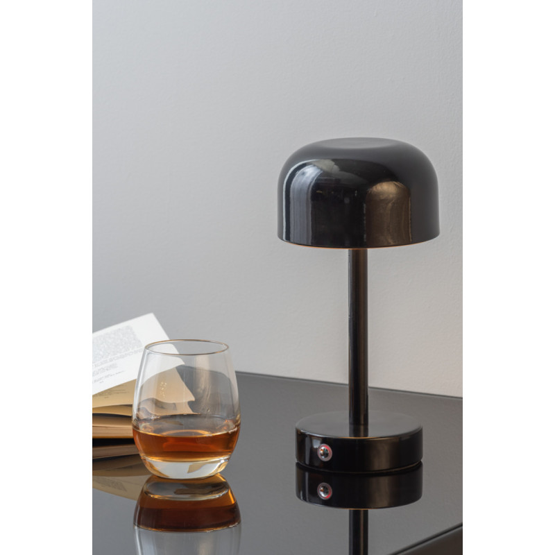 Lampe de table LED rechargeable noire...