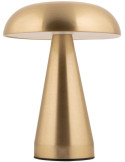 Lampe de table LED rechargeable dorée brossée en fer Ø15,5x20,5 cm Rachel