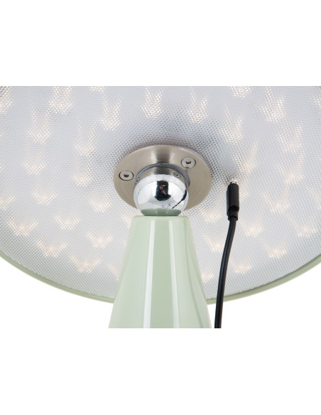Lampe de table LED rechargeable vert sauge Ø23x26 cm Phoebe
