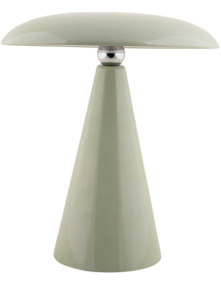 Lampe de table LED rechargeable vert sauge Ø23x26 cm Phoebe