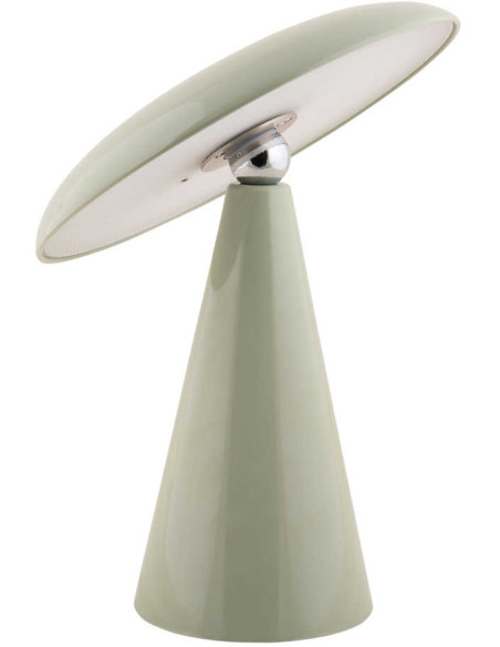 Lampe de table LED rechargeable vert sauge Ø23x26 cm Phoebe