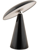 Lampe de table LED rechargeable noire Ø23x26 cm Phoebe