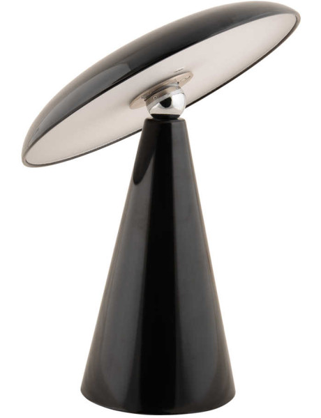 Lampe de table LED rechargeable noire Ø23x26 cm Phoebe