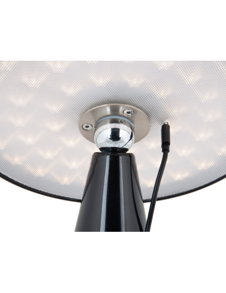 Lampe de table LED rechargeable noire Ø23x26 cm Phoebe