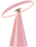 Lampe de table LED rechargeable rose en mélamine Ø23x26 cm Phoebe