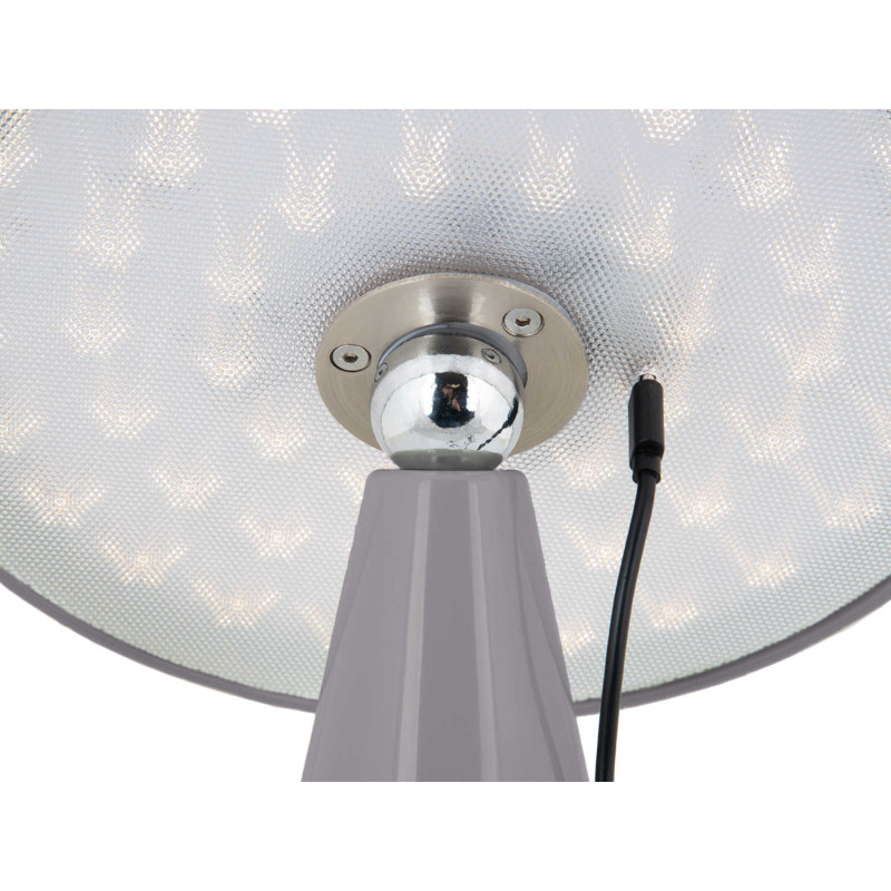 Lampe de table LED rechargeable grise...