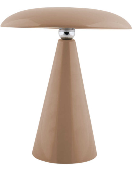 Lampe de table LED rechargeable marron taupe Phoebe