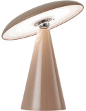 Lampe de table LED rechargeable marron taupe Phoebe