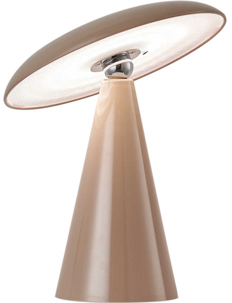 Lampe de table LED rechargeable marron taupe Phoebe