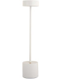 Lampe de table LED rechargeable blanche Ø8x38 cm Ganar