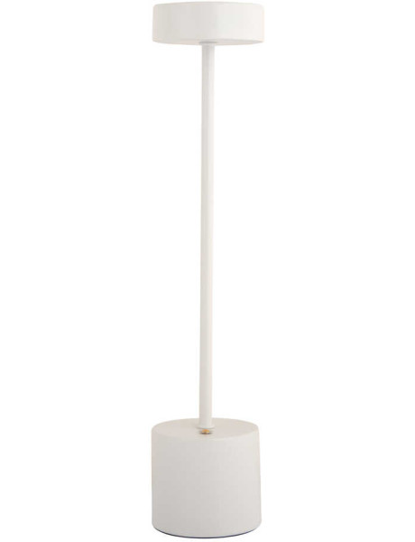 Lampe de table LED rechargeable blanche Ø8x38 cm Ganar