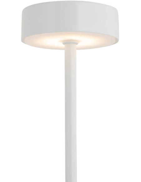 Lampe de table LED rechargeable blanche Ø8x38 cm Ganar