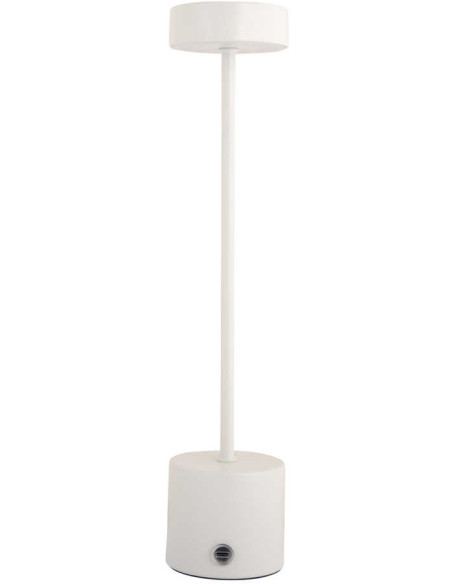 Lampe de table LED rechargeable blanche Ø8x38 cm Ganar