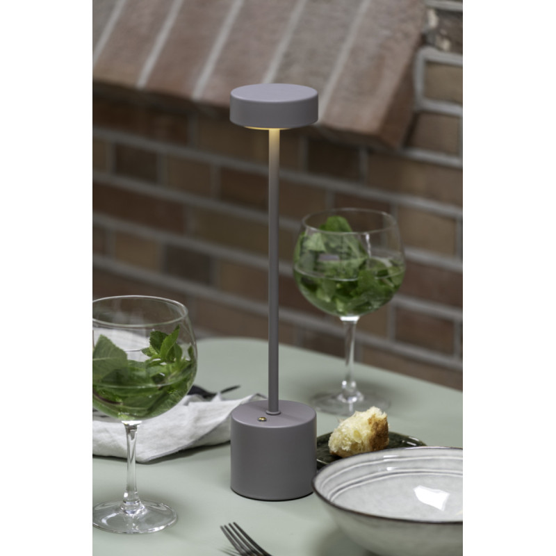 Lampe LED rechargeable grise en fer...