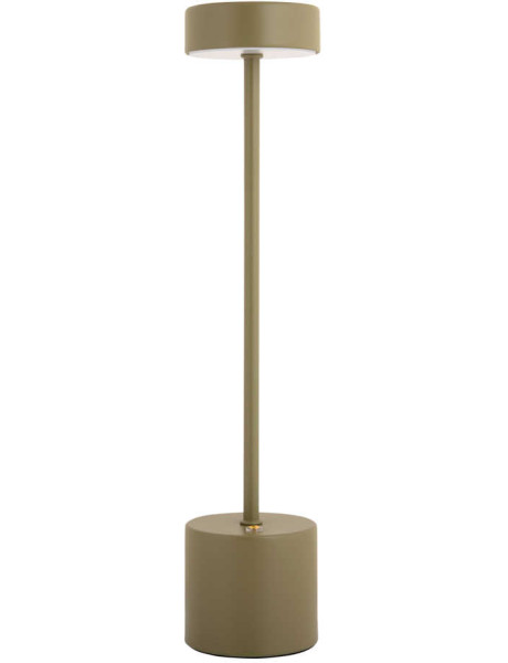 Lampe LED rechargeable vert kaki Ø8x37,5 cm Ganar