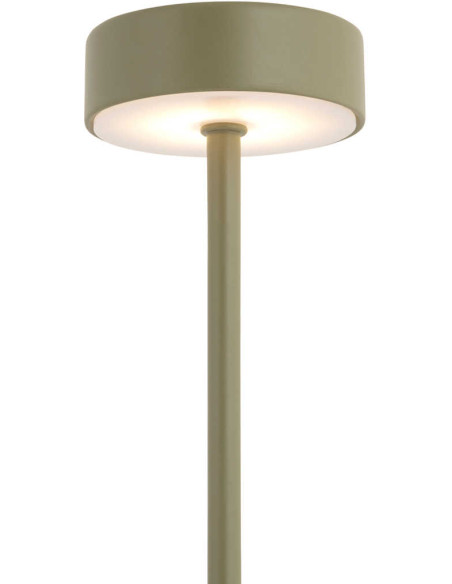 Lampe LED rechargeable vert kaki Ø8x37,5 cm Ganar