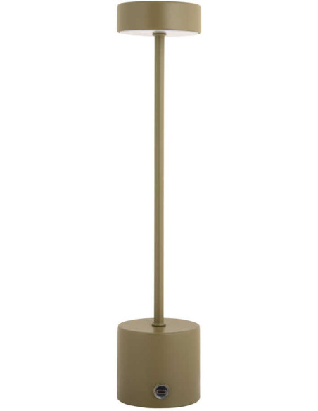 Lampe LED rechargeable vert kaki Ø8x37,5 cm Ganar