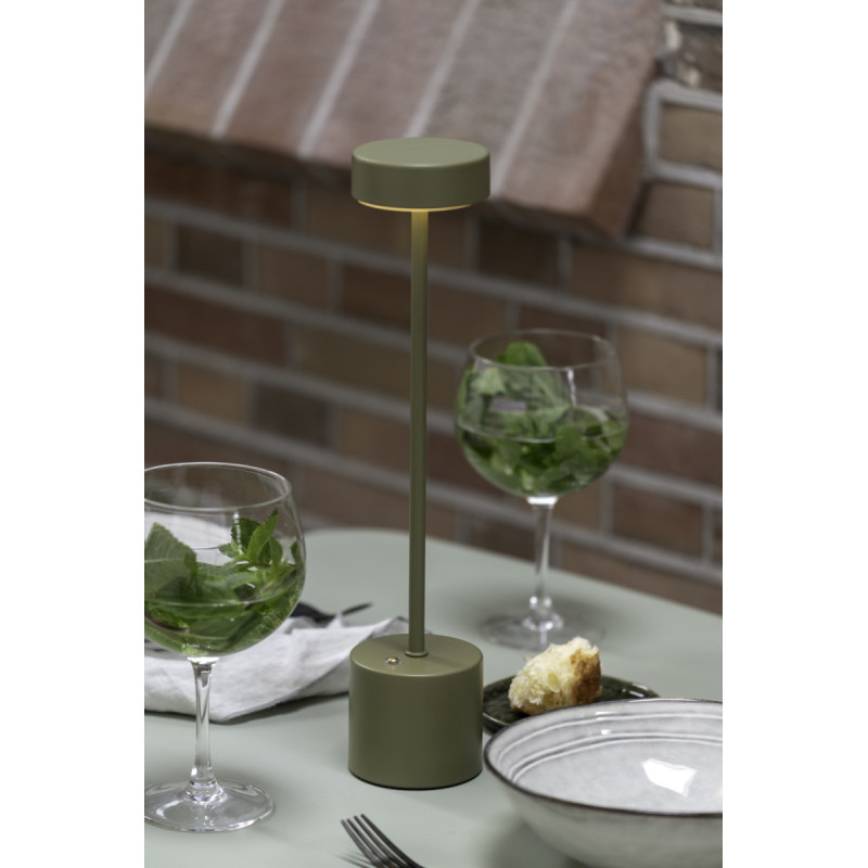 Lampe LED rechargeable vert kaki...
