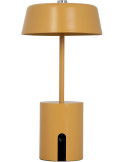 Lampe LED rechargeable jaune ocre Ø12x22,5 cm Elemental