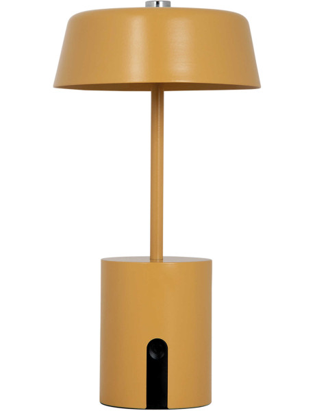 Lampe LED rechargeable jaune ocre Ø12x22,5 cm Elemental