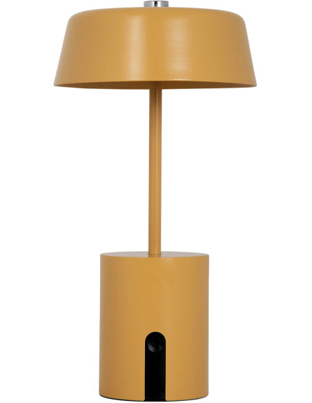 Lampe LED rechargeable jaune ocre Ø12x22,5 cm Elemental