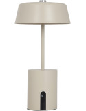 Lampe LED rechargeable beige grège Ø12x22,5 cm Elemental