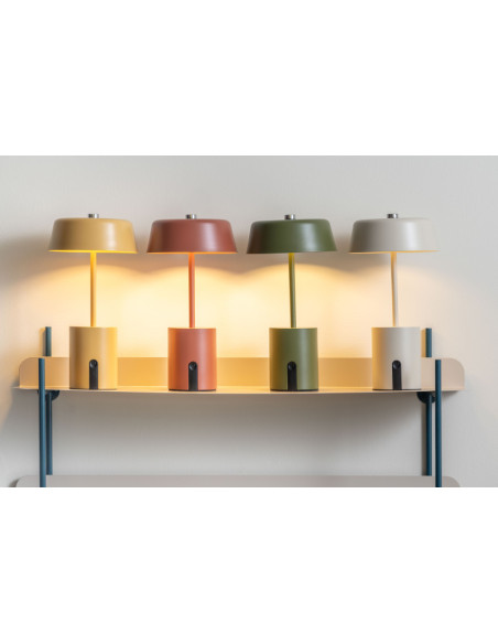 Lampe LED rechargeable rouge terracotta Elemental
