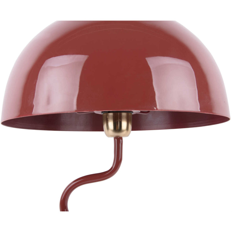 Lampe à poser design rouge ocre Twist