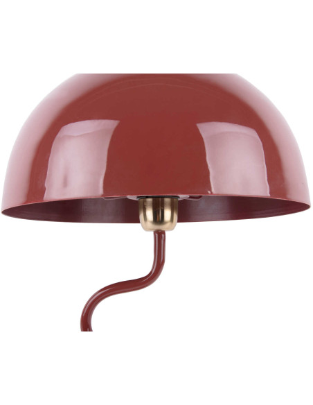 Lampe à poser design rouge ocre Twist