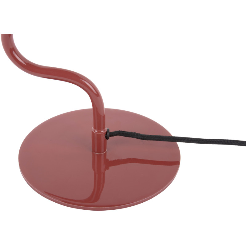 Lampe à poser design rouge ocre Twist