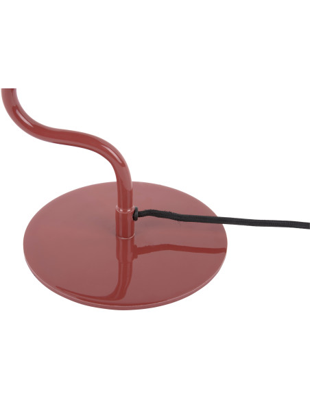 Lampe à poser design rouge ocre Twist