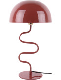 Lampe à poser design rouge ocre Twist