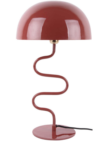Lampe à poser design rouge ocre Twist