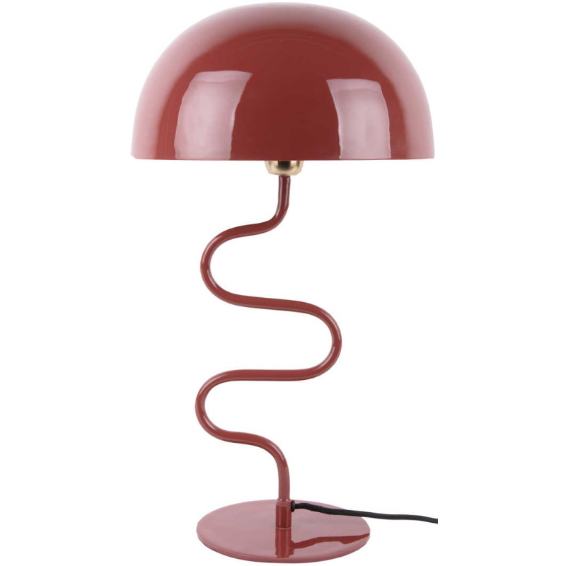 Lampe à poser design rouge ocre Twist