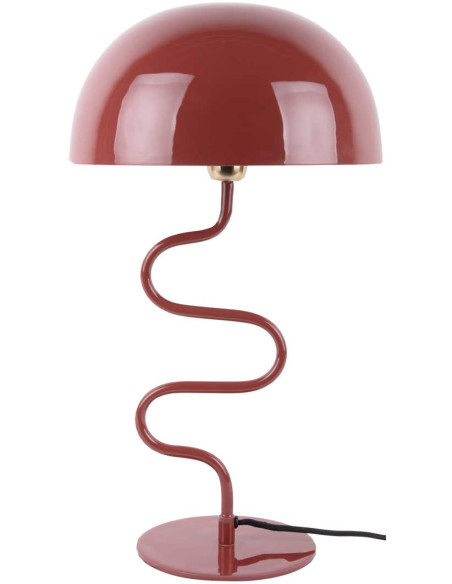 Lampe à poser design rouge ocre Twist