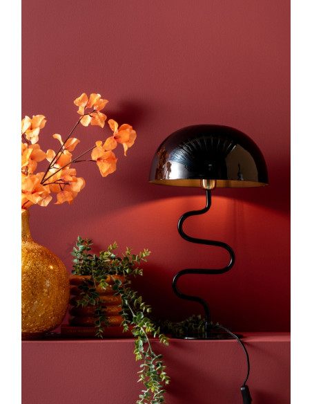 Lampe champignon noire en fer 31x54 cm Twist