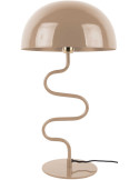 Lampe champignon marron taupe en fer 31x54 cm Twist