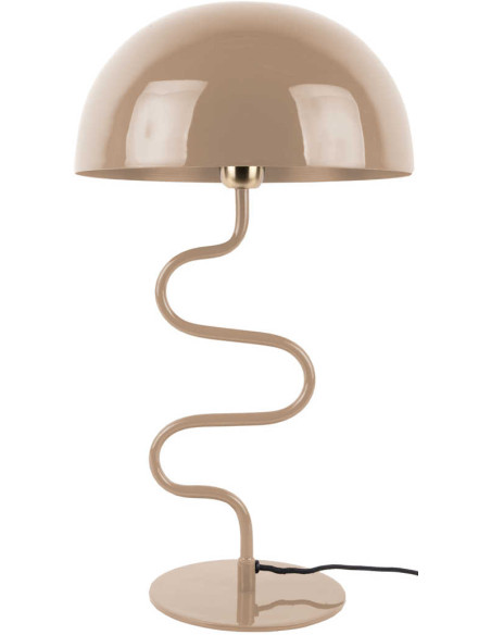 Lampe champignon marron taupe en fer 31x54 cm Twist