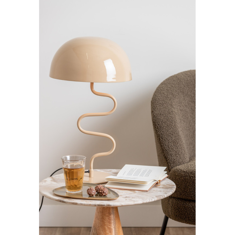 Lampe champignon marron taupe en fer...